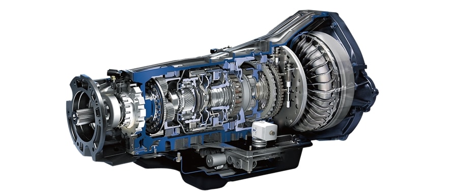 Cutaway view of the Ford TorqShift SelectShift six speed automatic transmission