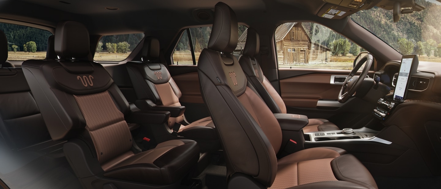 2022 Ford Explorer King Ranch® featuring seven-passenger seating from side view