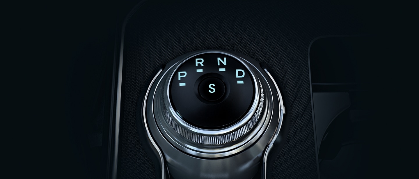 Rotary gear shift of a 2023 Ford Edge® SUV