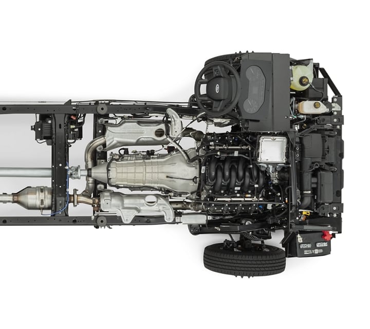 An overview of a 2024 Ford E-Series Stripped Chassis