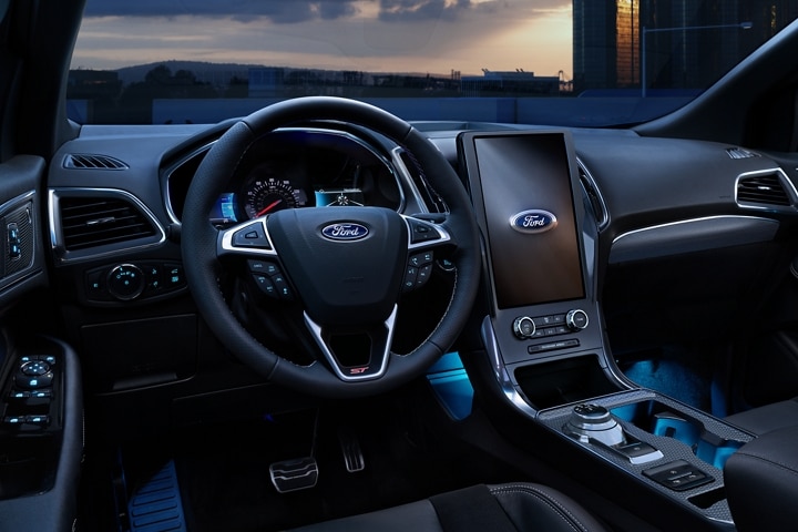Interior of a 2023 Ford Edge® ST model