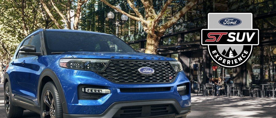 2023 Ford Explorer® ST model parked on a city street
