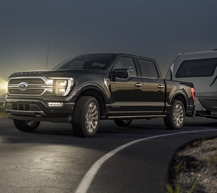 2023 Ford F-150® Limited towing a mobile home