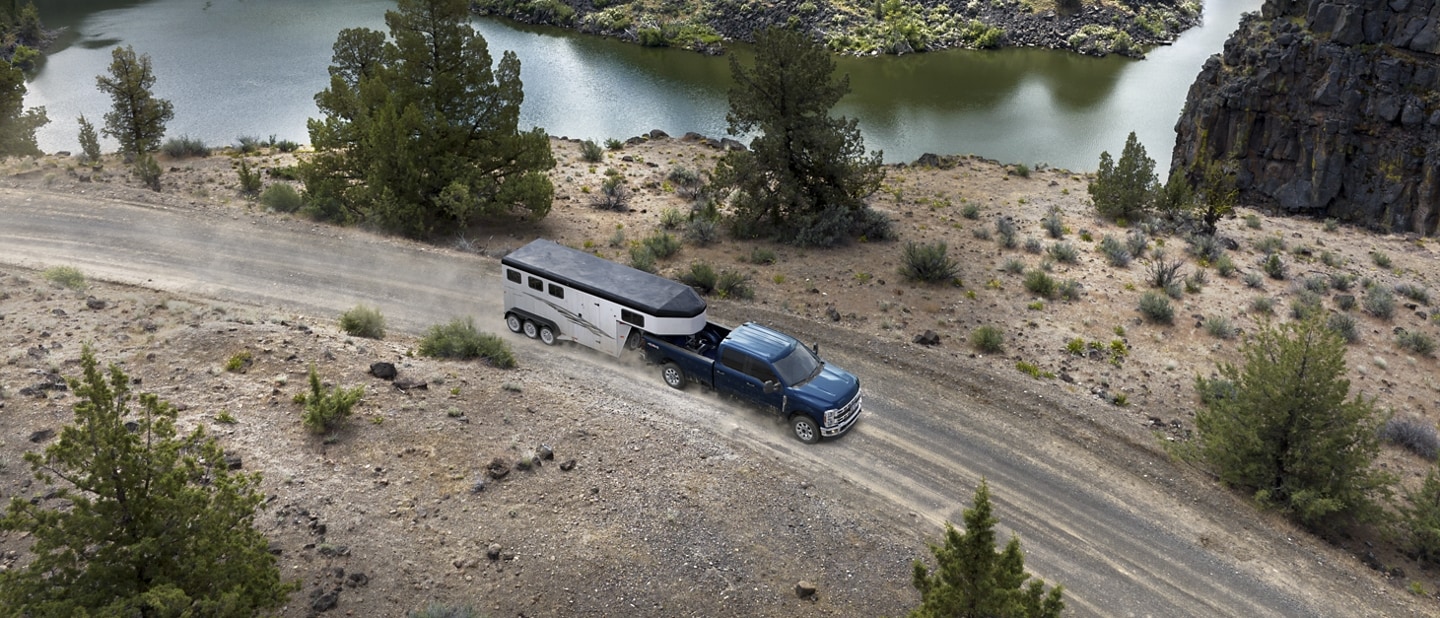 2023 Ford Super Duty® F-350® pulling a camper trailer