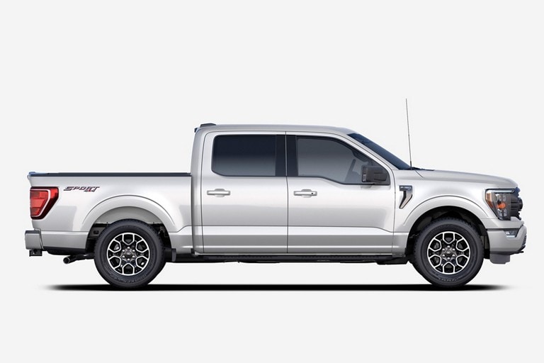 A 2022 silver Ford F-150® XLT Sports Package