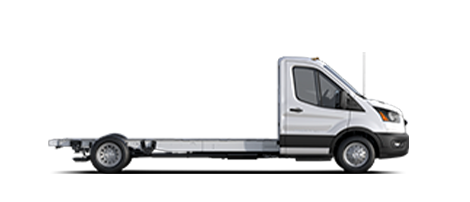 2022 Ford Transit Chassis Cab shown in Oxford White