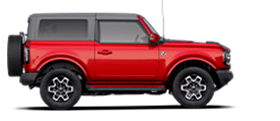 2022 Ford Bronco Outerbanks shown in Race Red