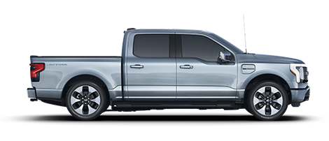 2022 Ford F-150 Lightning shown in Iced Blue Silver