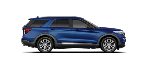 2021 Ford Explorer Limited shown in Atlas Blue