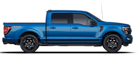 2023 Ford F-150 XLT Passenger Side Profile in Atlas Blue